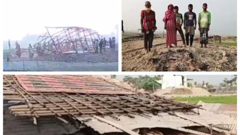 সুনামগঞ্জে জমি সংক্রান্ত বিরোধে বাড়িতে হামলা-লুটপাট ও অগ্নিসংযোগ