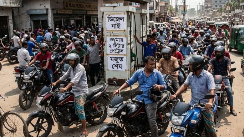 চাহিদার অর্ধেক সরবরাহ: ফেনীতে ডিজেল সংকটে অধিকাংশ পাম্প বন্ধ