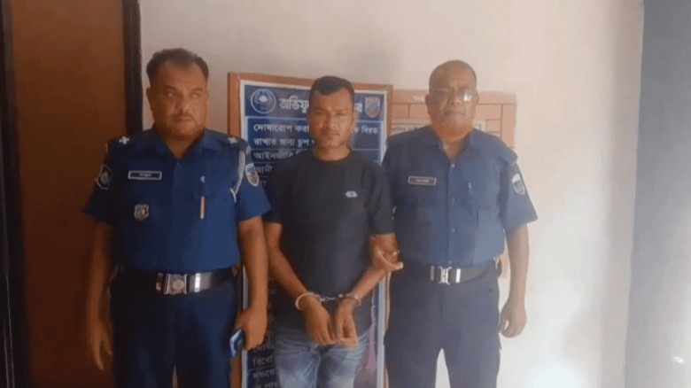 সলঙ্গায় ১২ মামলার আসামি সামিদুল আটক