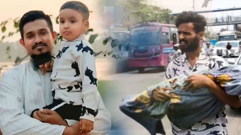 কোলে মৃত শিশু: ভাইরাল হওয়া ছবির ব্যক্তি শিশুটির বাবা নন