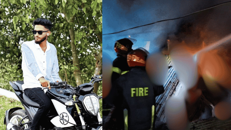 তরুণকে কোপানোর জেরে প্রেমিকার বাড়িতে আগুন