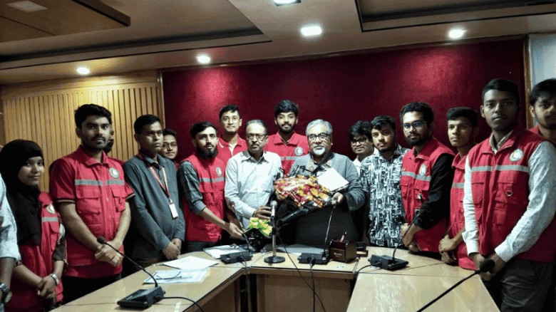 ময়মনসিংহ রেড ক্রিসেন্ট সভাপতিকে সংবর্ধনা