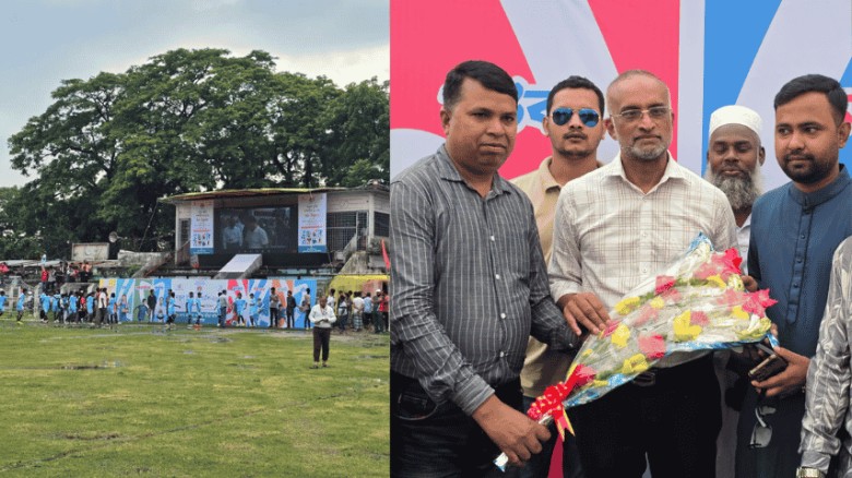 কিশোরগঞ্জে উৎসবমুখর পরিবেশে নতুন কুঁড়ি স্পোর্টসের সূচনা