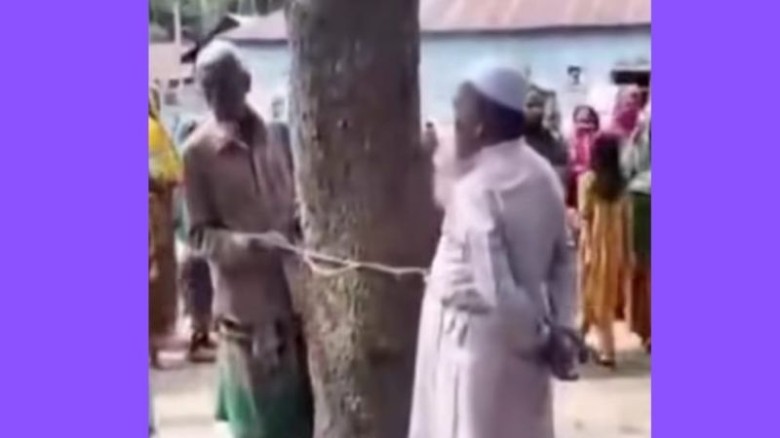 লালমনিরহাটে বৃদ্ধকে গাছে বেঁধে মধ্যযুগীয় কায়দায় নির্যাতন