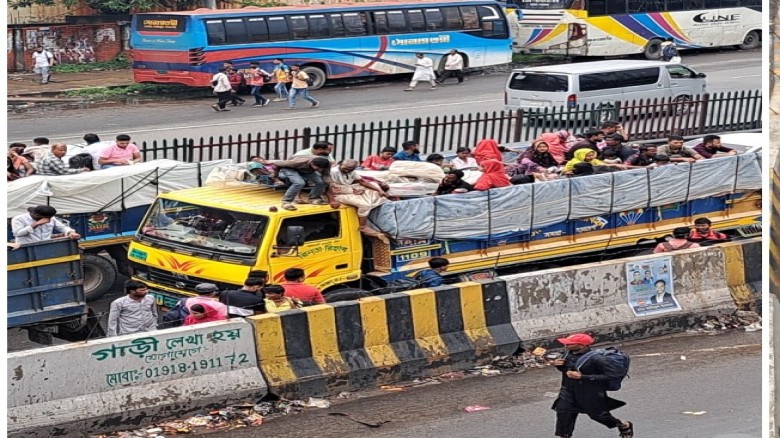 ঢাকা-টাঙ্গাইল মহাসড়কে ১০ কিলোমিটার দীর্ঘ যানজট, বৃষ্টি ও গাড়ি সংকটে চরম ভোগান্তি