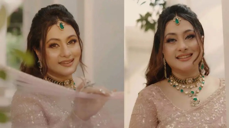 বধূবেশে চিত্রনায়িকা পূর্ণিমা, রূপের দ্যুতিতে মুগ্ধ ভক্তরা