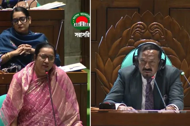 ২ মিনিটে শেষ করেন, বাকি কথা টকশোতে বলবেন: নিলোফার চৌধুরী মনিকে স্পিকার