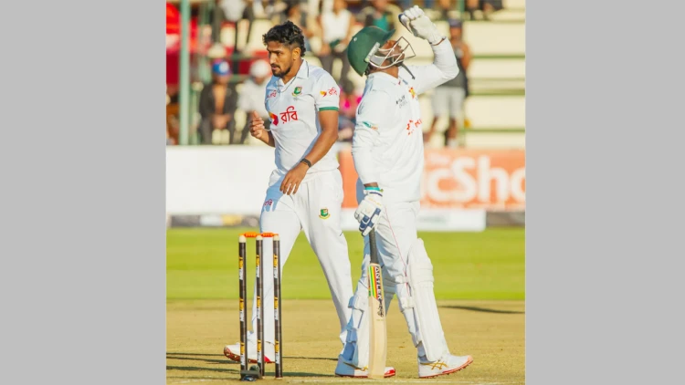 হারারে টেস্টে কাইয়ার সেঞ্চুরিতে জিম্বাবুয়ের বড় লিড, ব্যাকফুটে বাংলাদেশ