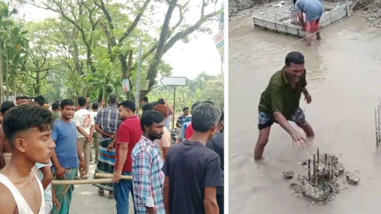 স্টেডিয়ামের নিম্নমানের কাজে বাধা, ঠিকাদারের হামলা