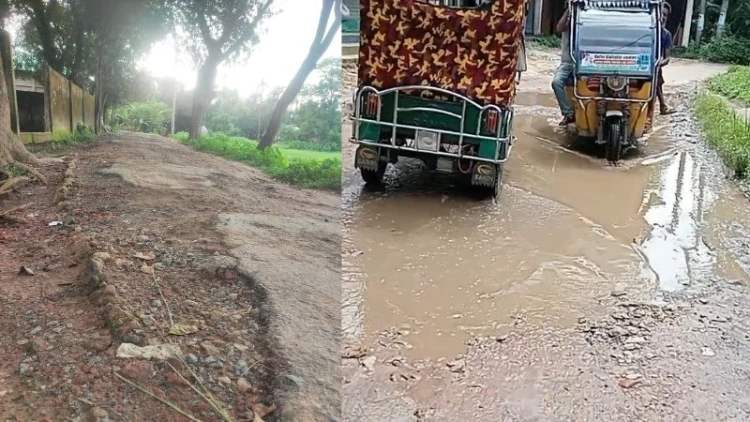 ধুলিয়াখাল-যাত্রাবড়বাড়ী সড়কের বেহাল দশা, চরম দুর্ভোগ