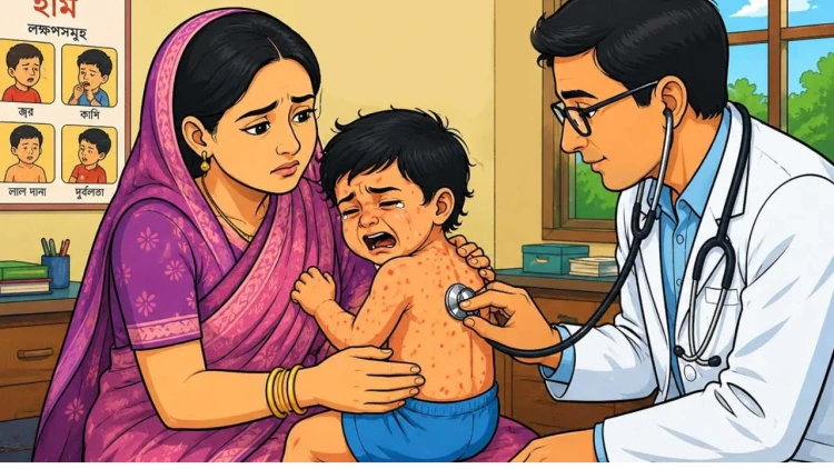 দেশে ২৪ ঘণ্টায় হামের উপসর্গে আরও ৮ শিশুর মৃত্যু, আক্রান্ত প্রায় ৮০০