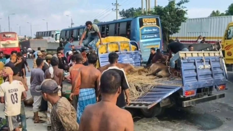 কালিয়াকৈরে বাসের পেছনে ট্রাকের ধাক্কায় নিহত ২