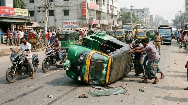 গাজীপুরে অটোরিকশা উল্টে ওষুধ কোম্পানির কর্মকর্তা নিহত