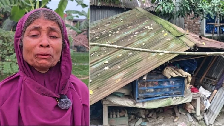 ভিটে আছে ঘর নেই: চার মেয়েকে নিয়ে আশ্রয়হীন সুফিয়া